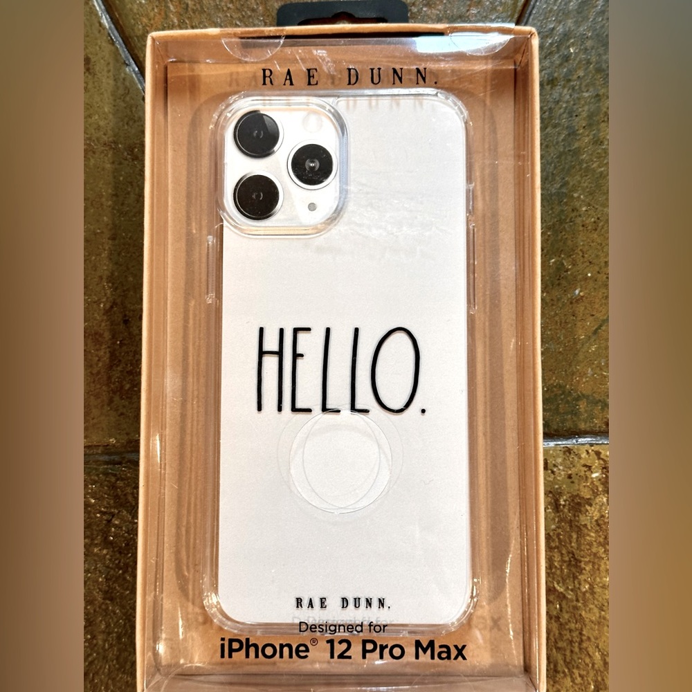 Rae Dunn HELLO iPhone 12 Pro Max Hard Shell Phone Case Brand New!!